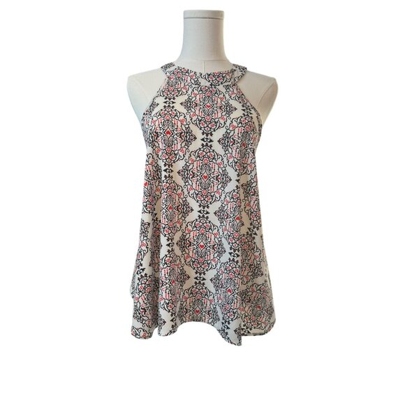 2/$30 Ravish Beyond Size M Halter Neck Top With Black & Red Vintage Design - Picture 7 of 13